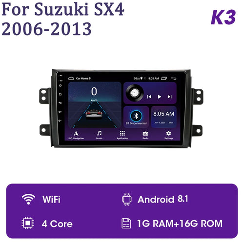 Srnubi Android Car Radio For Suzuki SX4 2006 - 2014 For Fiat Sedici