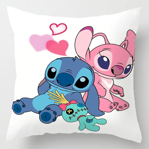 Anime Figure Disney Stitch Double Sided Print Pillowcase Kawaii Stitch