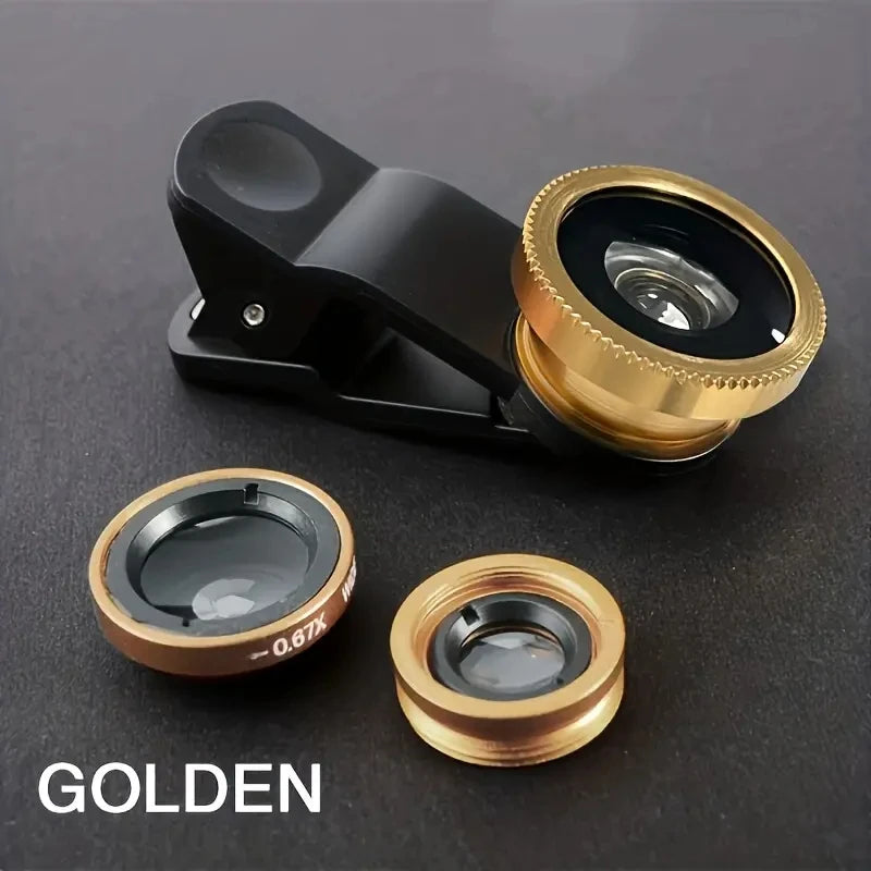 3in1 Fisheye Lens Wide Angle Micro Camera Lens for iPhone 14 13 3IN1