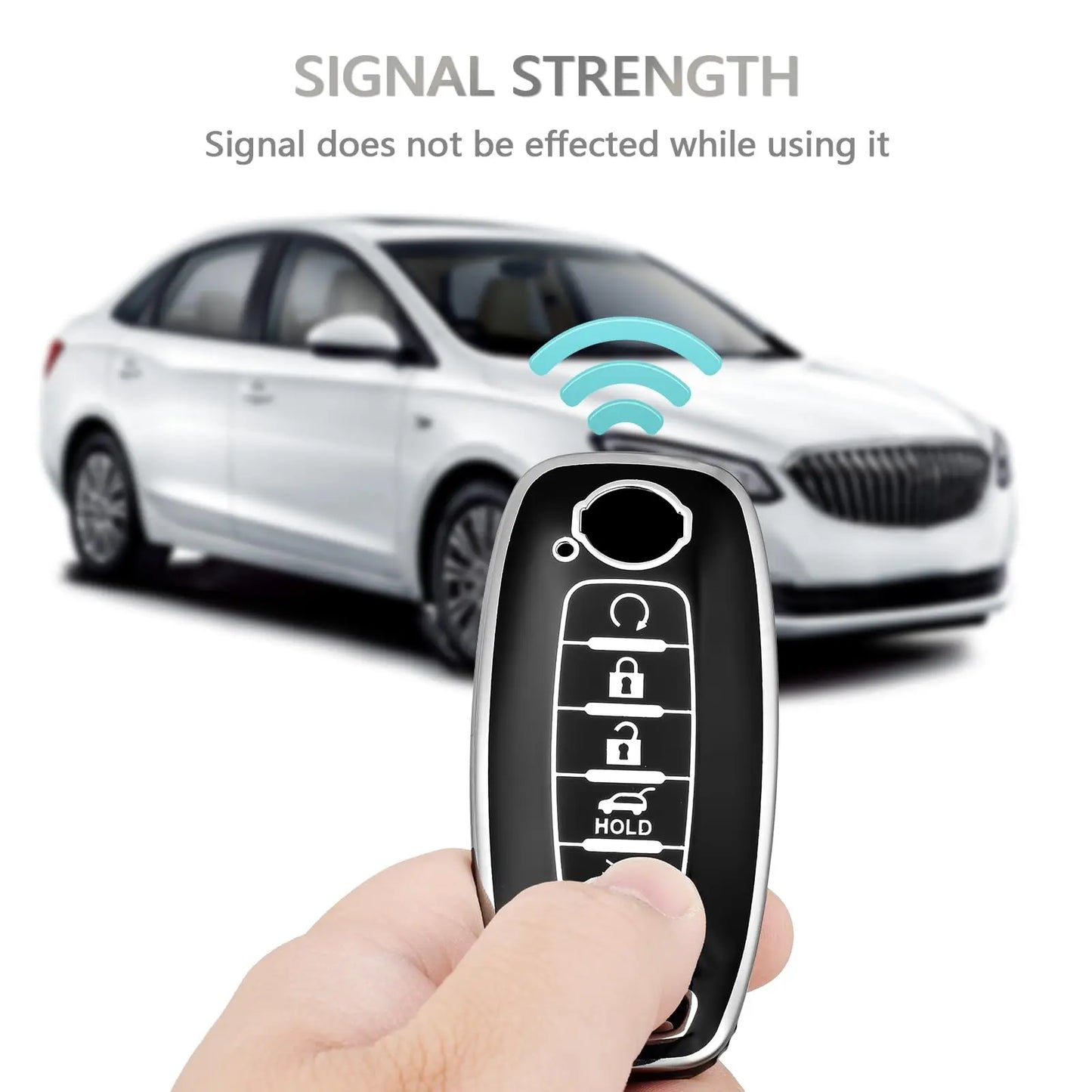 5 Button Key Fob Case Cover Holder for Nissan Altima Sentra Maxima