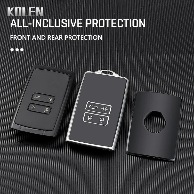 TPU Car Card Key Case Cover Shell Fob For Renault Koleos Captur Megane
