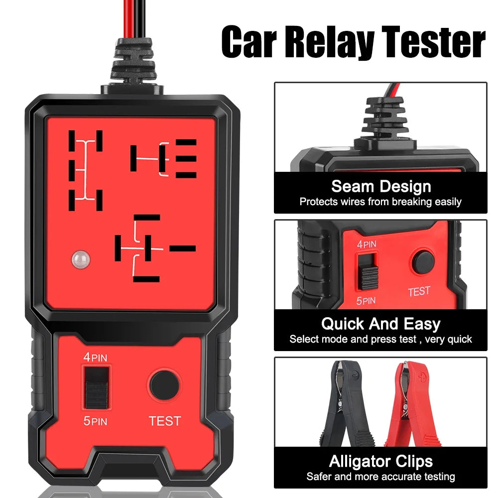 Car Relay Tester Voltage Tester Universal 12V Car Battery Checker