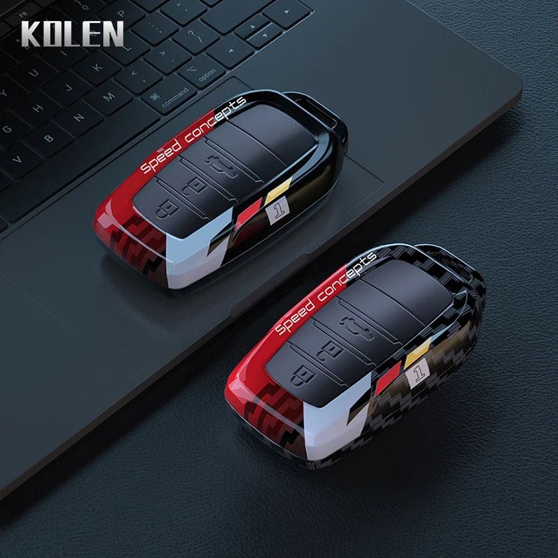 ABS Carbon Fiber Car Key Case Cover For Toyota Corolla Land Cruiser
