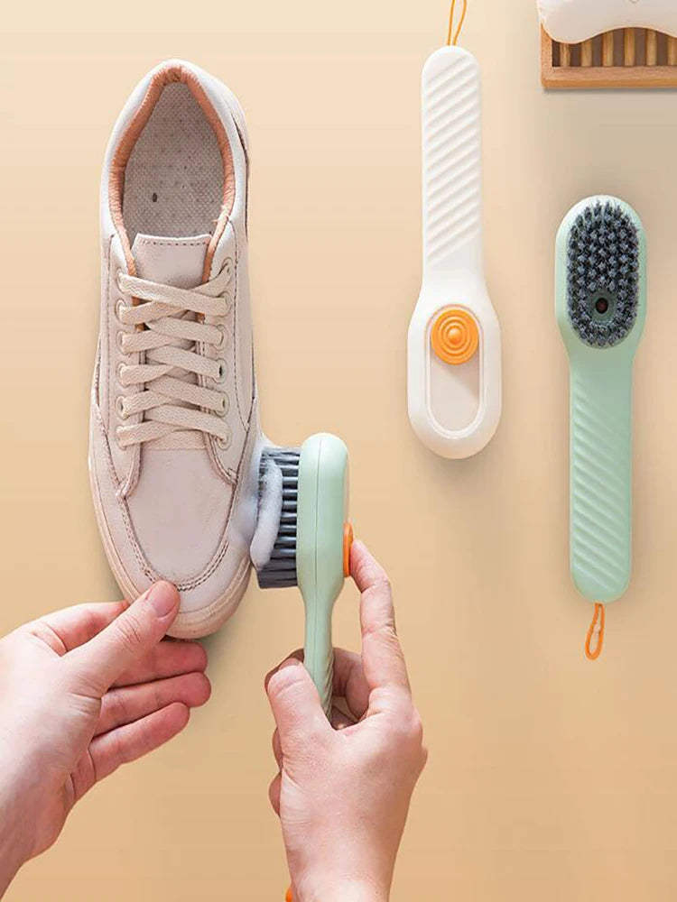 Liquid-Added Shoe Brush, Multifunctional Shoe Cleaning Brush Household