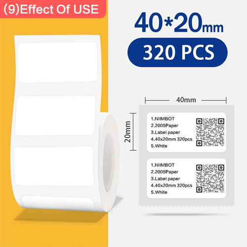 Niimbot 1Roll B1 White Sticker Waterproof Paper Adhesive Label White