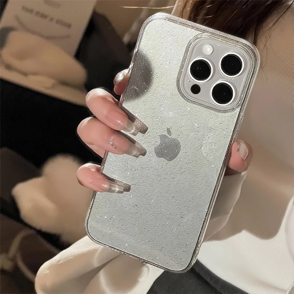 Luxury Sparkling Glitter Clear Case For iPhone 16 15 Pro Max 14 13 12