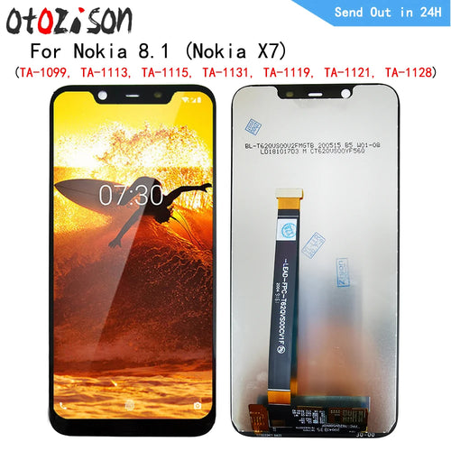 6.18" IPS Display For Nokia 8.1 (Nokia X7) TA-1099, TA-1113, TA-1115