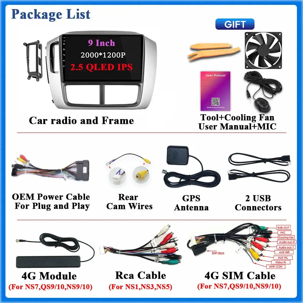 Car Radio Carplay For Honda Pilot 1 2005 - 2008  GPS Navigation