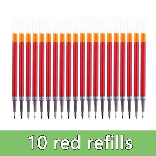 Gel pens Set Black Blue Red Refill Gel Pen Bullet Tip 0.5mm School &