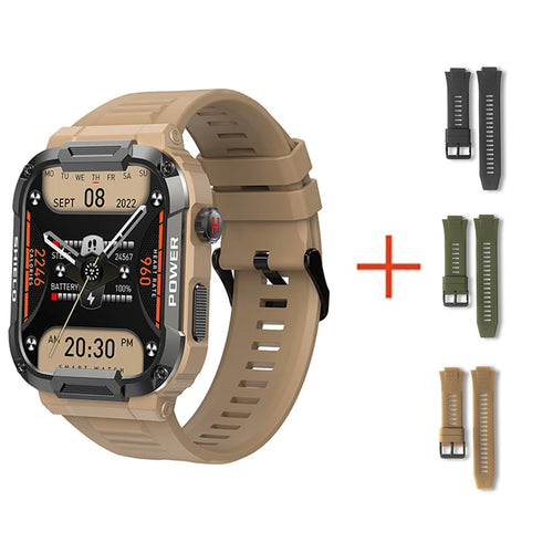 Military Smart Watch Men GPS Tracker Bluetooth Call Fitness Waterproof