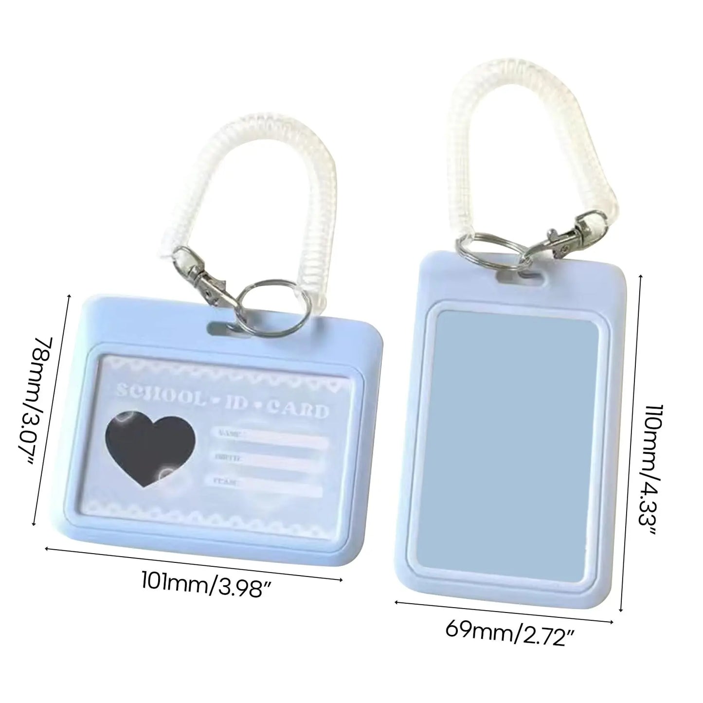 Blue Card Holder Kawaii Baby Blue Milk Photo Credit Card ID Bank Card