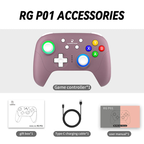 ANBERNIC RG P01 Gaming Controller Wired/Wireless Bluetooth Gamepad