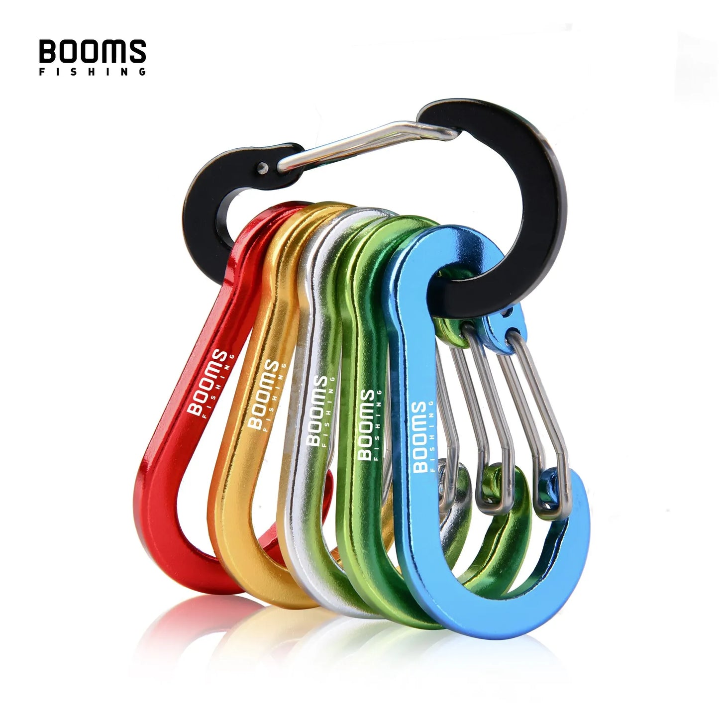 Booms Fishing CC1 6Pcs Aluminum Alloy Carabiner Keychain Outdoor