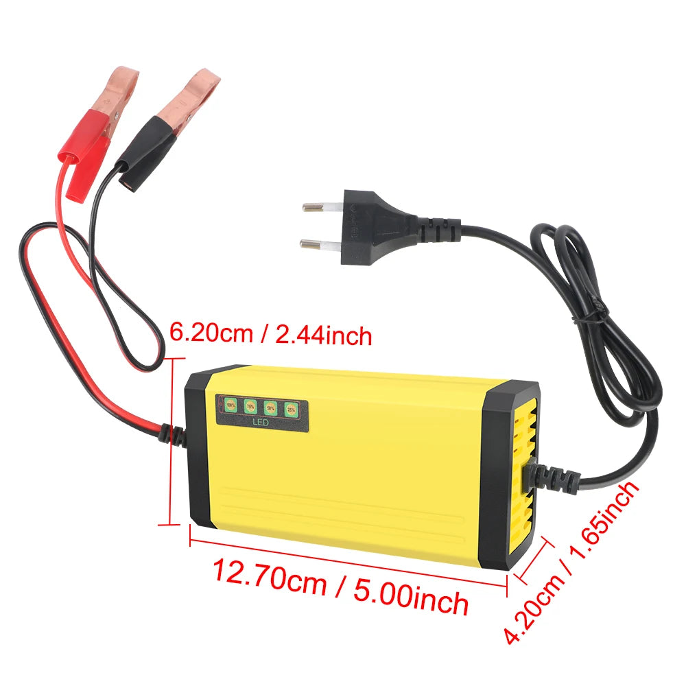 220V Power Puls Repair Charger Car Battery Charger 12V 2A LED Display