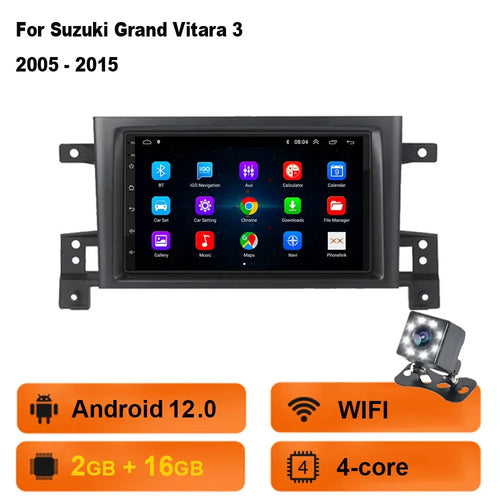 2din Car radio Android 13 For Suzuki Grand Vitara 3 2005-2010