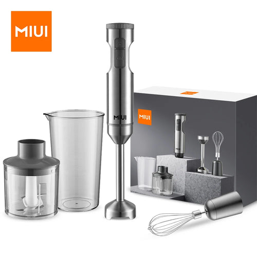 MIUI Hand Immersion Blender 1000W Powerful 4-in-1,Stainless Steel