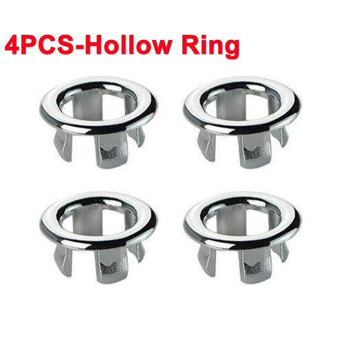 4Pcs Plastic Sink Hole Overflow Cover for Kitchen Bathroom Basin Trim