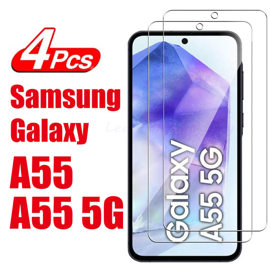 2/4Pcs 10D Tempered Glass For Samsung Galaxy A55 A55 5G Screen