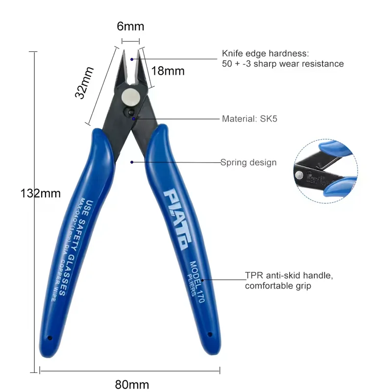 1Pcs Pliers High-speed Tool Steel Nipper Pliers Use for Cutters/Shear