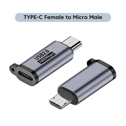 Micro USB To Type C Adapter Mini USB To USB C 480Mbps Fast Data