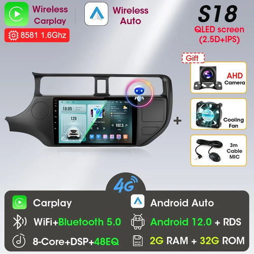 Srnubi Android 12 Car Radio for KIA K3 RIO 2011 2012 2013 2014 2015