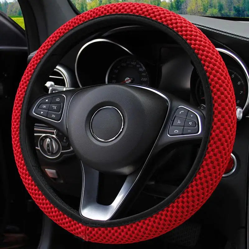 1PC Ice Silk Car Steering Wheel Cover Suitable for All Cars and All