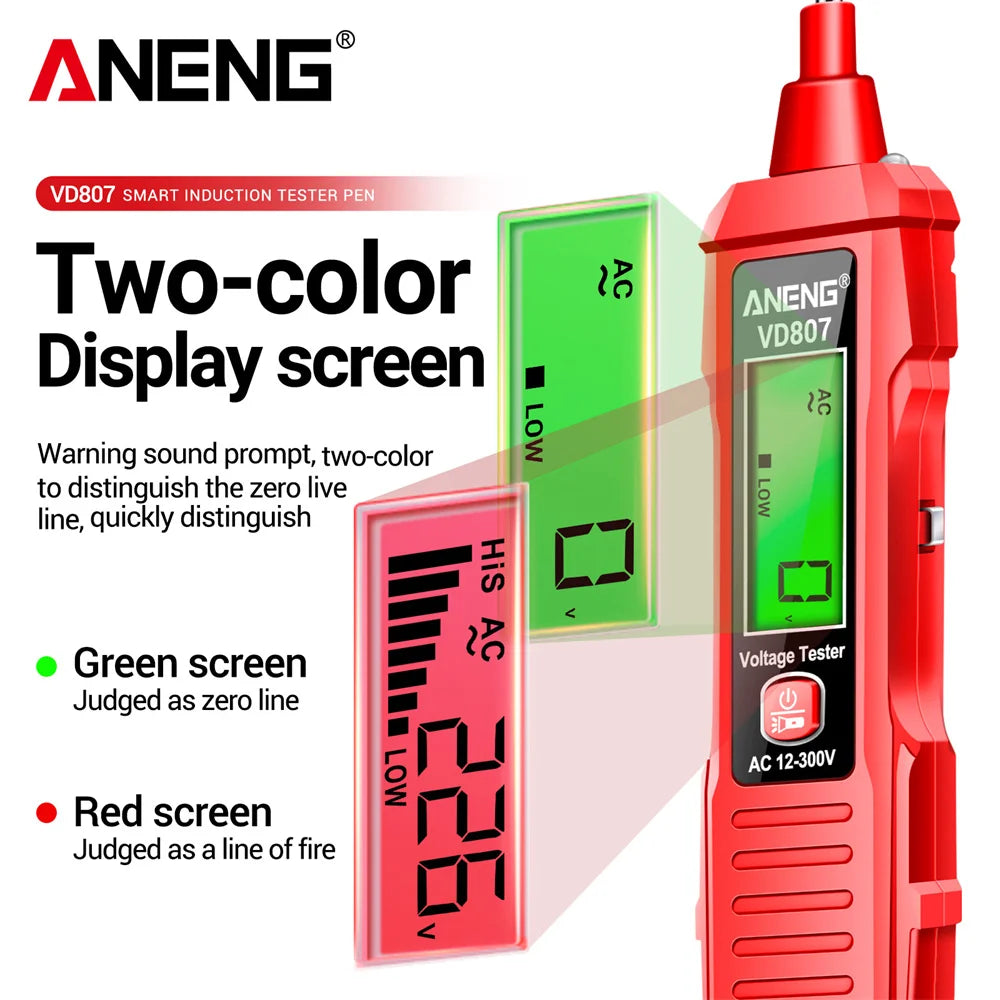 ANENG VD807 Digital Voltage Detectors Electric Tester Pen AC 24-300V