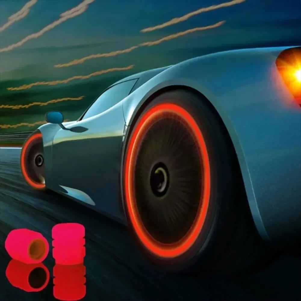 20Pcs Mini Luminous Tire Valve Caps Car Motorcycle Colorful Glowing