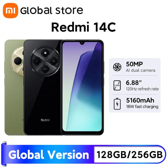 Global Version Xiaomi Redmi 14C Smartphone MediaTek Helio G81-Ultra