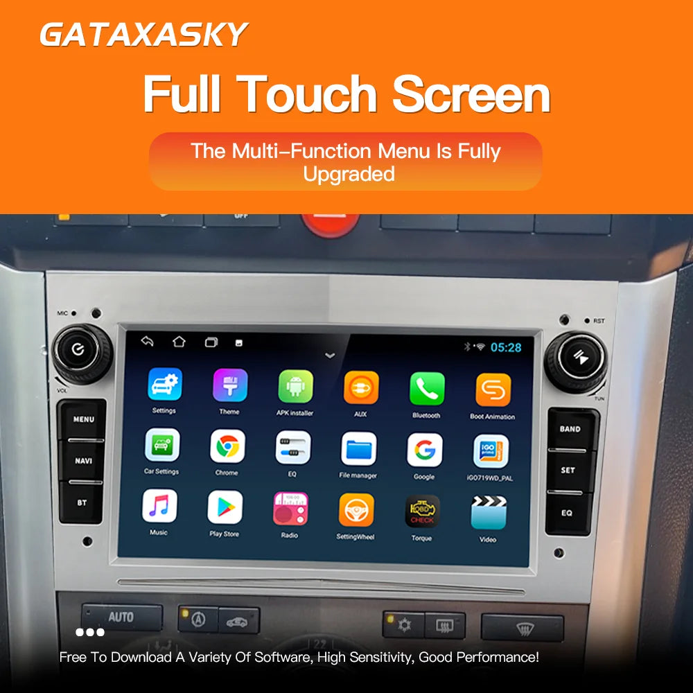 GATAXASKY Car Android Radio Multimedia For Opel Vauxhall Astra H G J