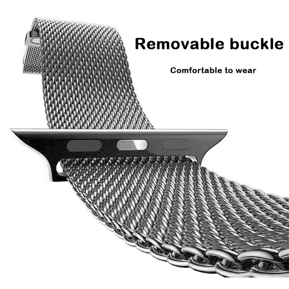 Milanese Loop for Apple Watch Band 44mm 40mm 45mm 41mm 38 42mm Strap