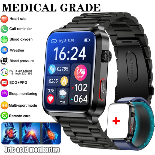 2024 New Medical Grade Smart Watch air Pump ECG True Accurately Blood