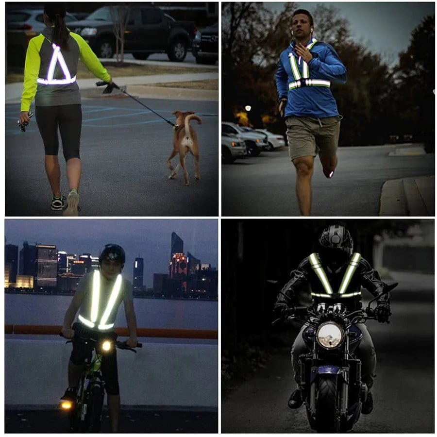 Outdoor Adjustable Safety Vests Night Walking Highlight Reflective
