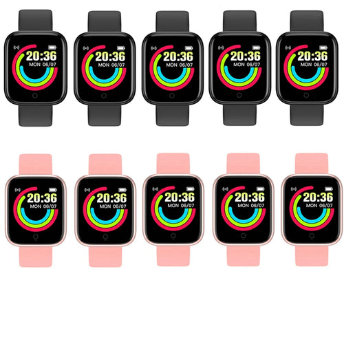 10Pcs D20 Smart Watch for Men Women Smartwatch Y68 Fitness Tracker