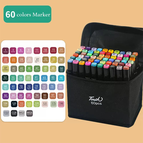 12-262 Colores Double Pen Tip Markers Brush Pens Set Painting