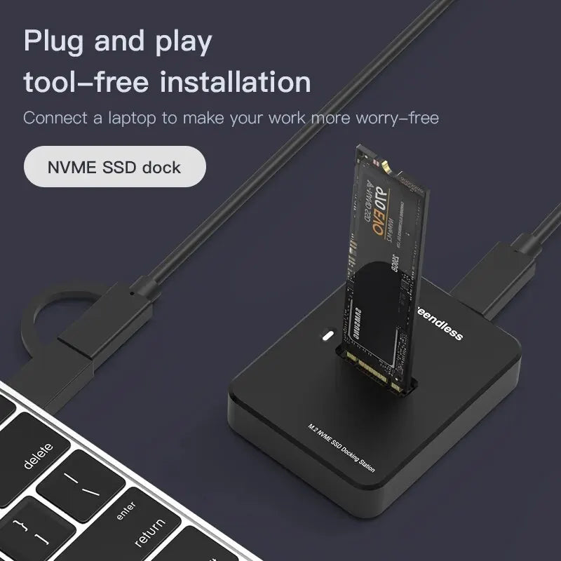 Blueendless External SSD Hard Disk NVME Enclosure 10G Online Reading