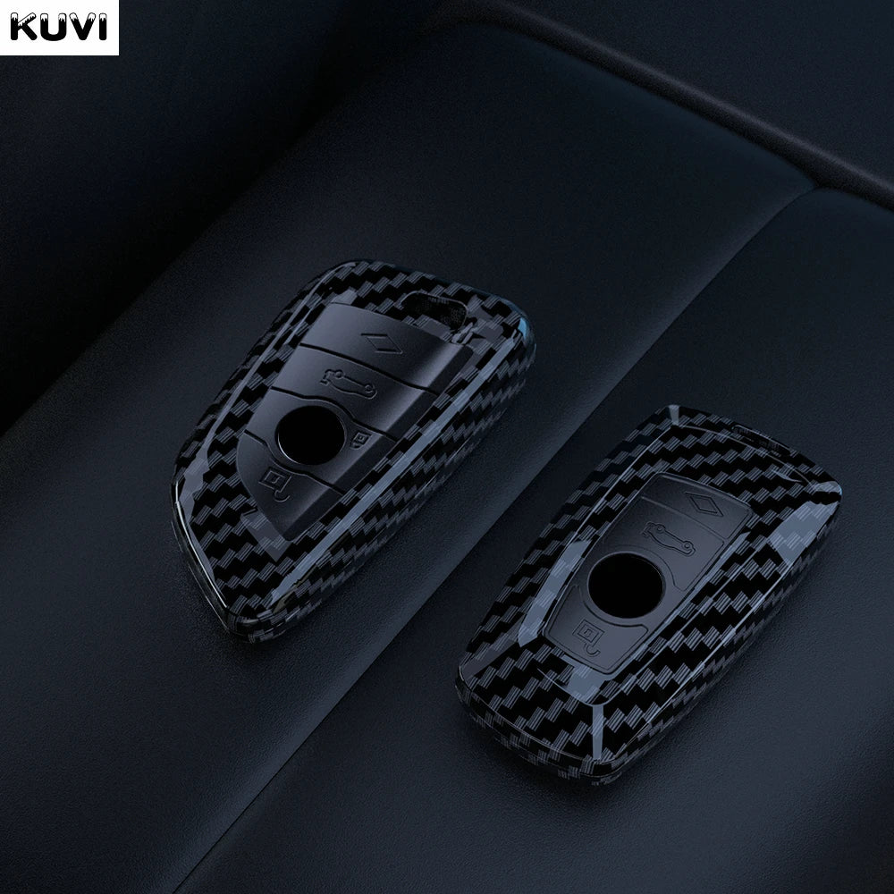 ABS Carbon Fiber Car Key Case Cover For BMW F30 F31 F32 F34 F20 F21