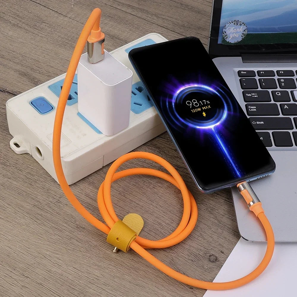 LED Digital Display Cable 120W Fast Charging USB Type C High-speed