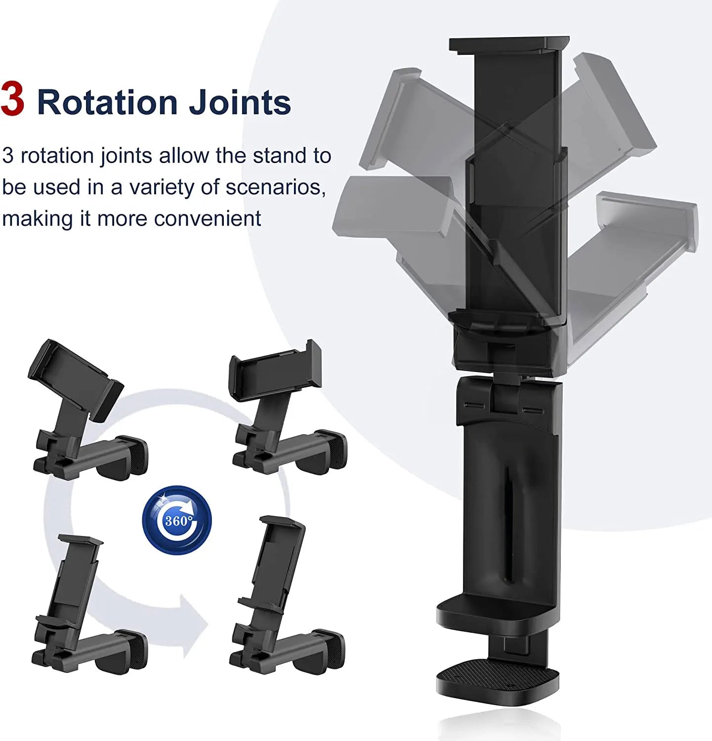 Airplane Travel Phone Holder Stand Mount Desk 360 Rotate Foldable