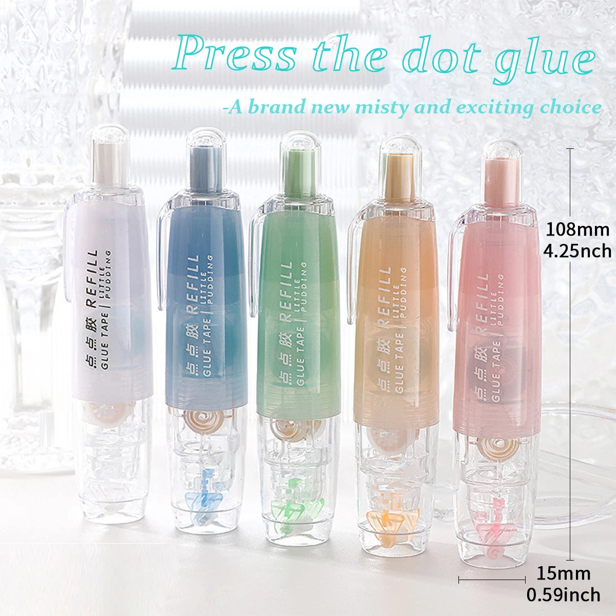 6-piece set Of Double-sided Adhesive Tape, Double-sided Tape Roller,