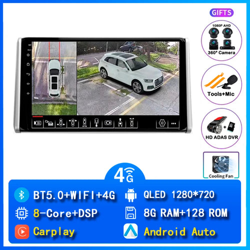 Android 14 Carplay Car Radio For Toyota RAV4 XA50 2018 2019 2020