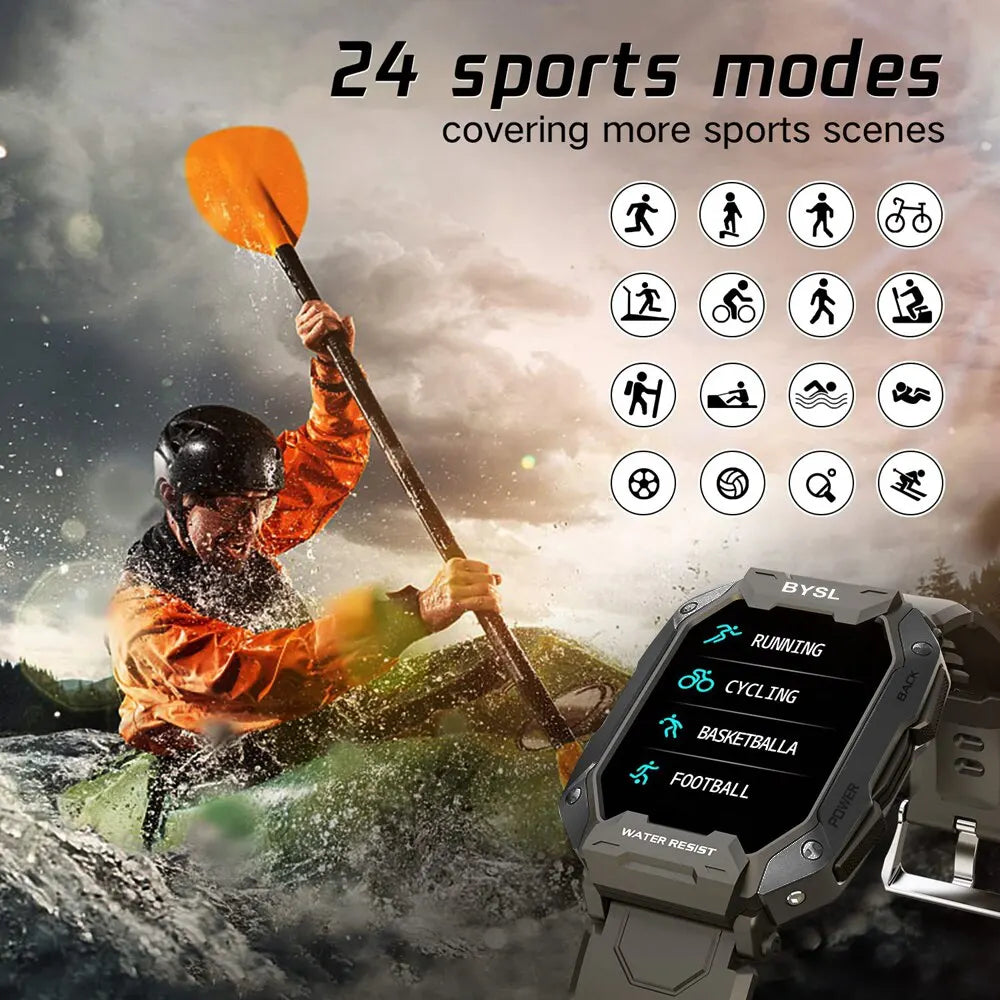 BYSL S20 Smartwatch Men 1.69 Inch HD Screen Bluetooth Call Sport