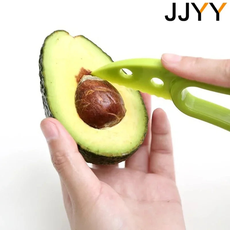 JJYY 3 In 1 Avocado Slicer Shea Corer Butter Fruit Peeler Cutter Pulp