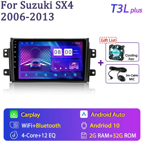 Srnubi Android Car Radio For Suzuki SX4 2006 - 2014 For Fiat Sedici