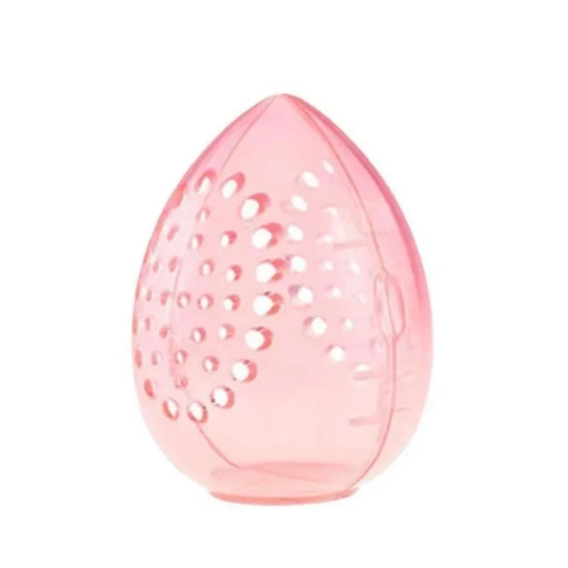 Empty Makeup Sponge Storage Box Plastic Egg Shaped Cosmetic Puff
