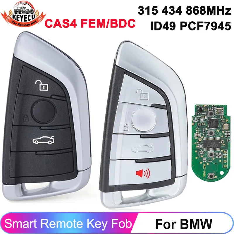 KEYECU Smart Remote Fob 315/434/868MHz For BMW FEM BDC CAS4 CAS4+ 1 3