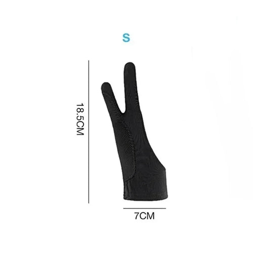 S/M/L Two-Finger Drawing Gloves Anti-touch Anti-fouling for Tablet