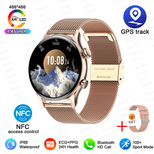 For XIAOMI HD Bluetooth Call Watch 2024 ECG Smart Watch Women AMOLED