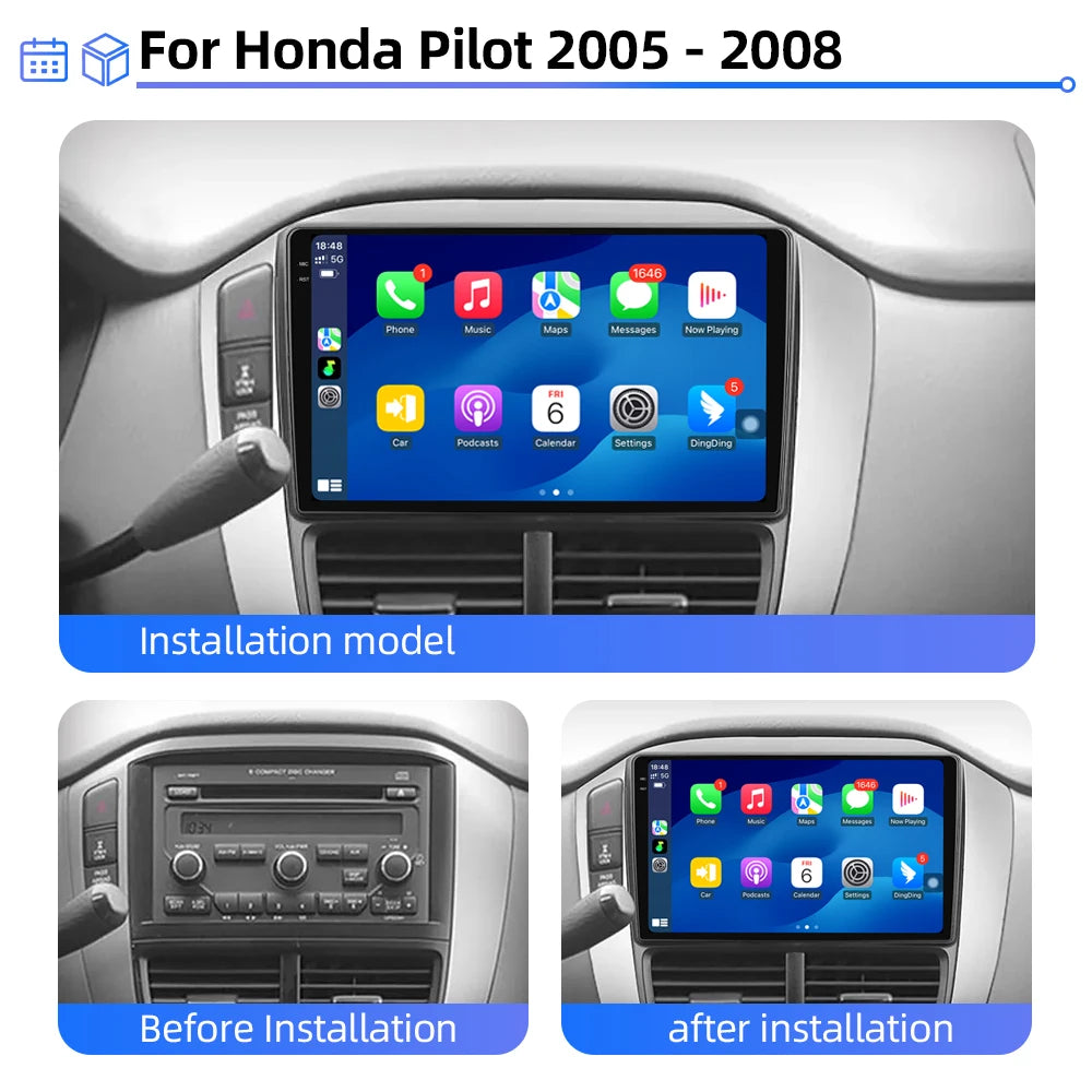 GPS Navigation Car Video Multimedia Player 4G for Honda Pilot 1 2005