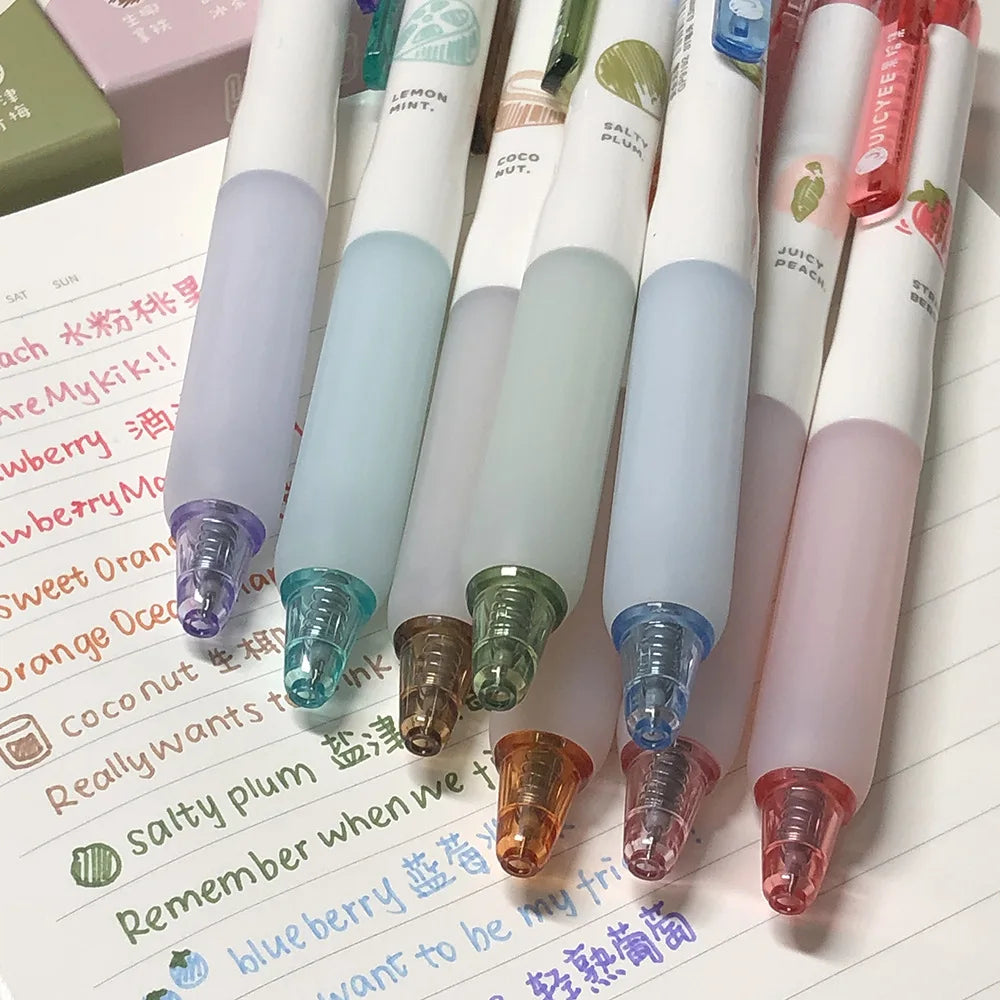 Creative 3D Fruit Scent Colored Gel Pens 0.5mm Smooth Writing School